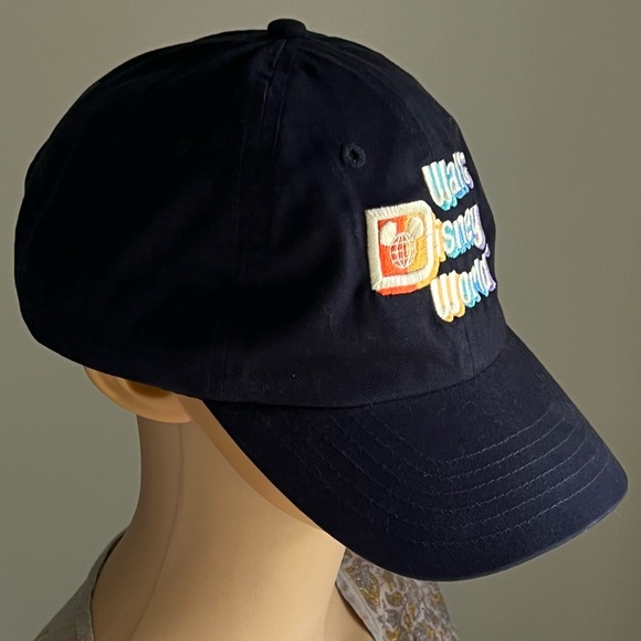 Disney Parks Walt Disney World Logo Hat Baseball Cap Blue Rainbow - Picture 3 of 7